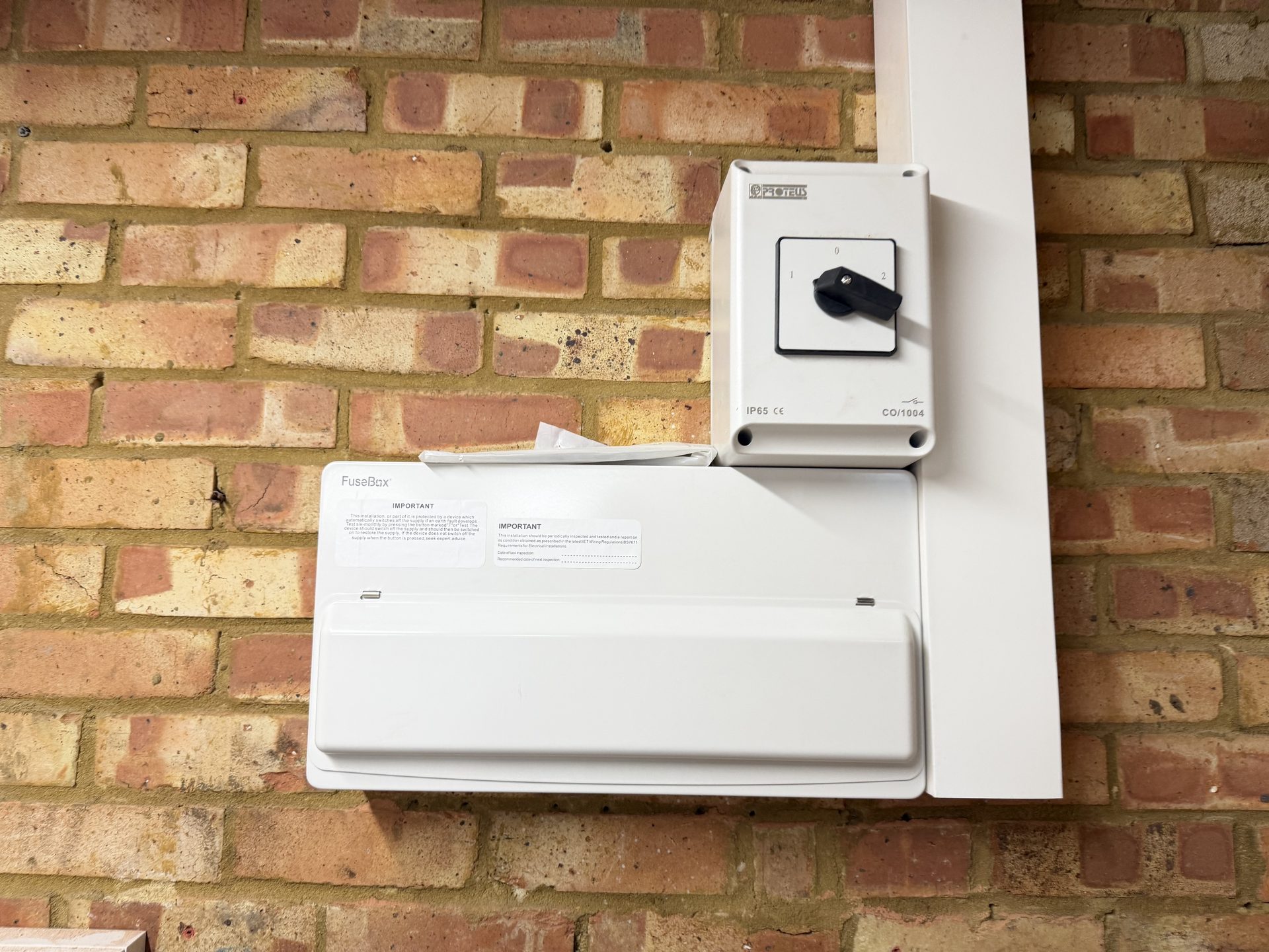 Completed consumer unit relocation — Hinton Electrics