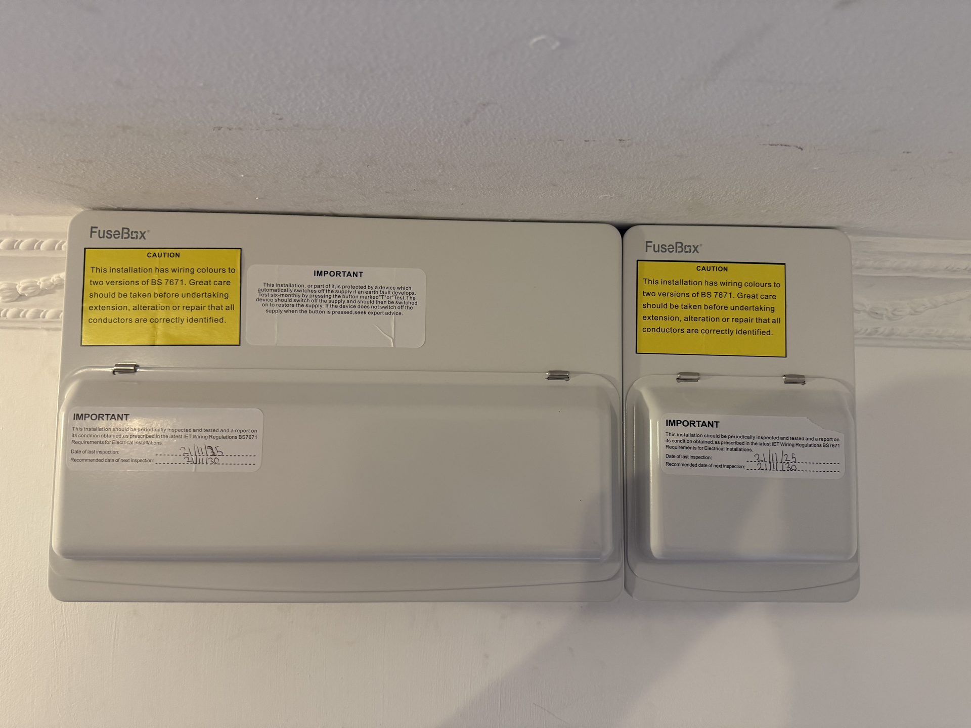 New dual FuseBox consumer unit installation — Hinton Electrics